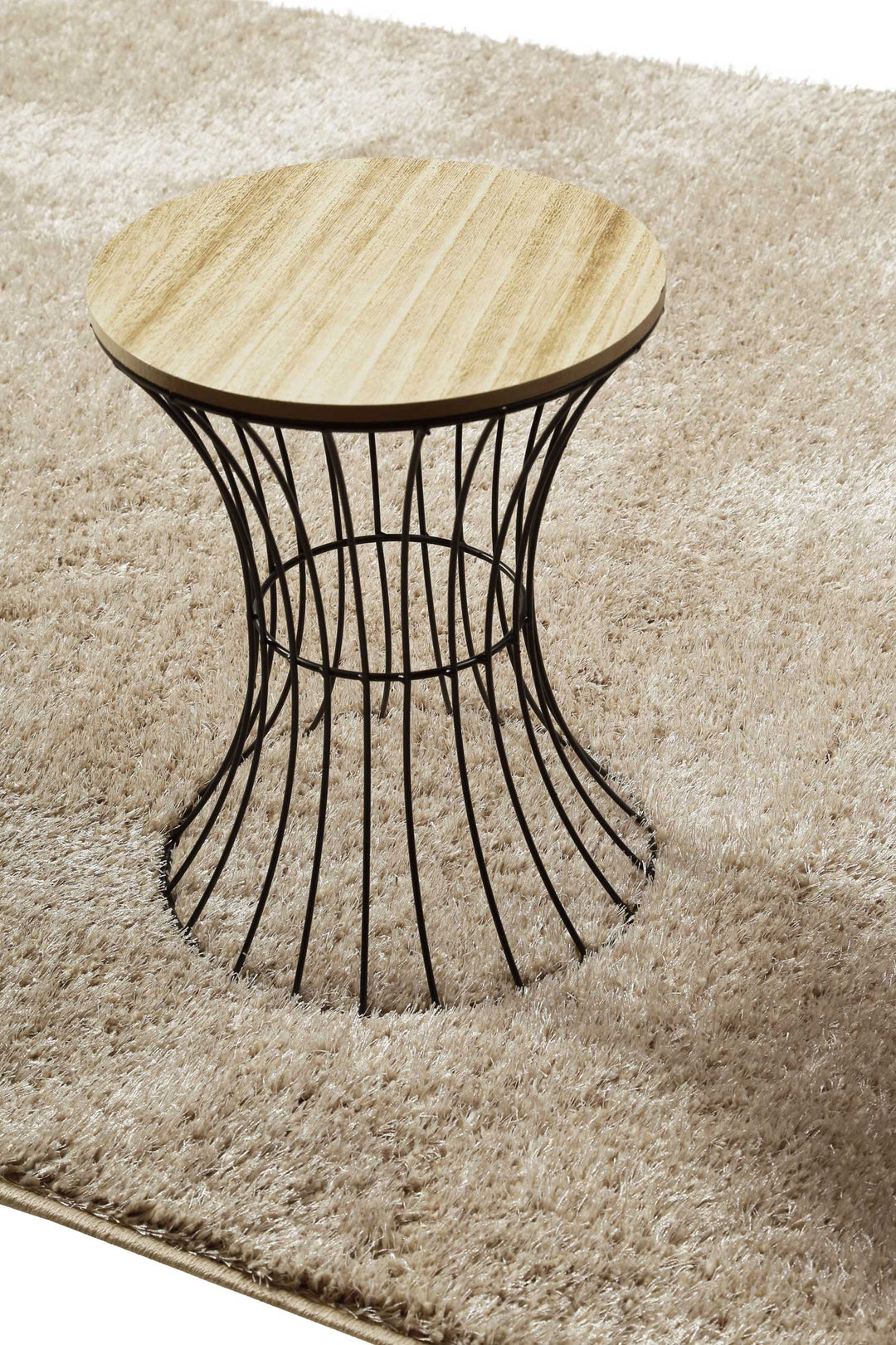 Fanny Teppich sand beige Hochflor rechteckig