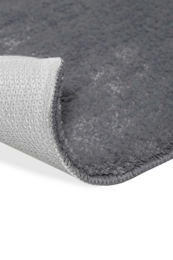 Joris Badteppich grau Kurzflor rechteckig