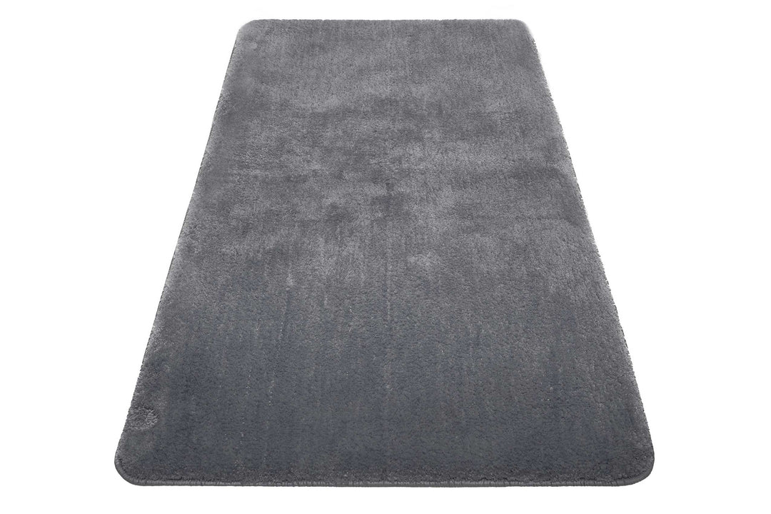 Joris Badteppich grau Kurzflor rechteckig