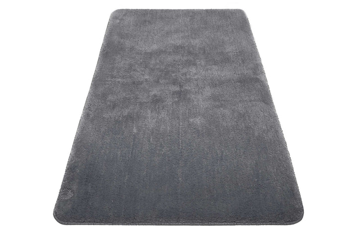 Joris Badteppich grau Kurzflor rechteckig