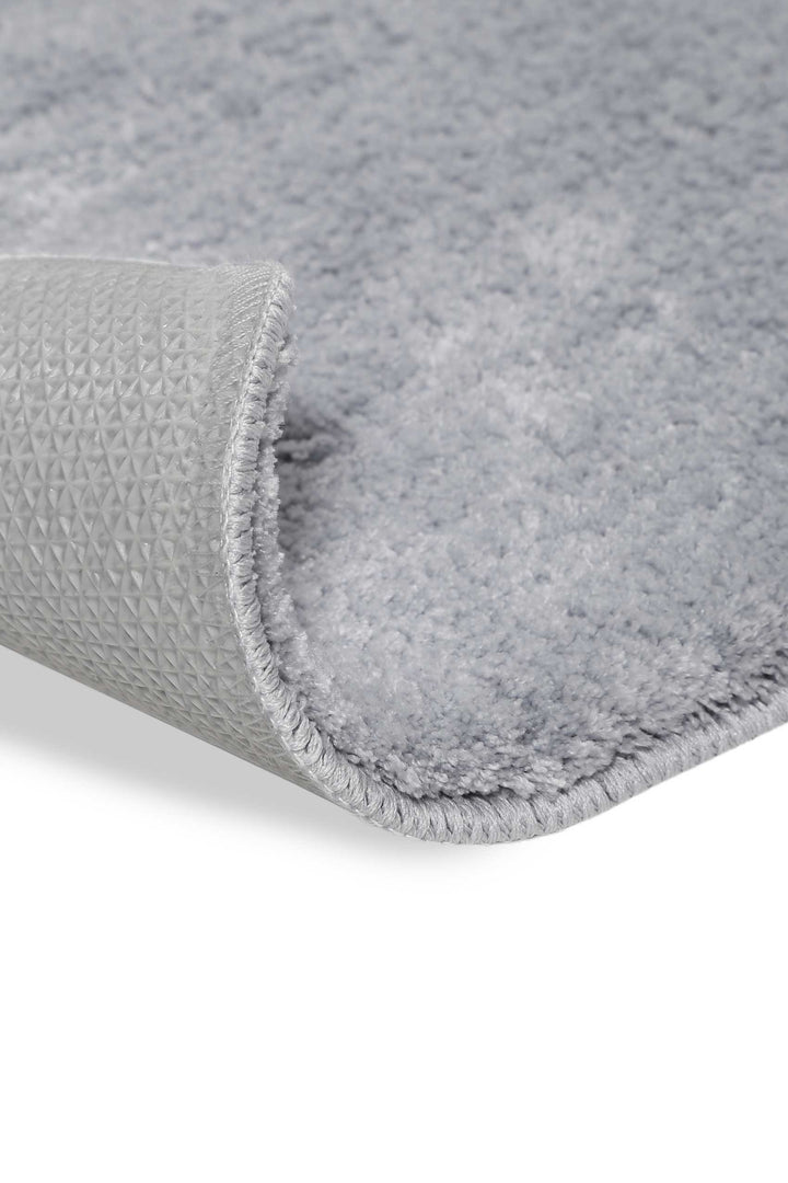 Joris Badteppich hellgrau Kurzflor rechteckig