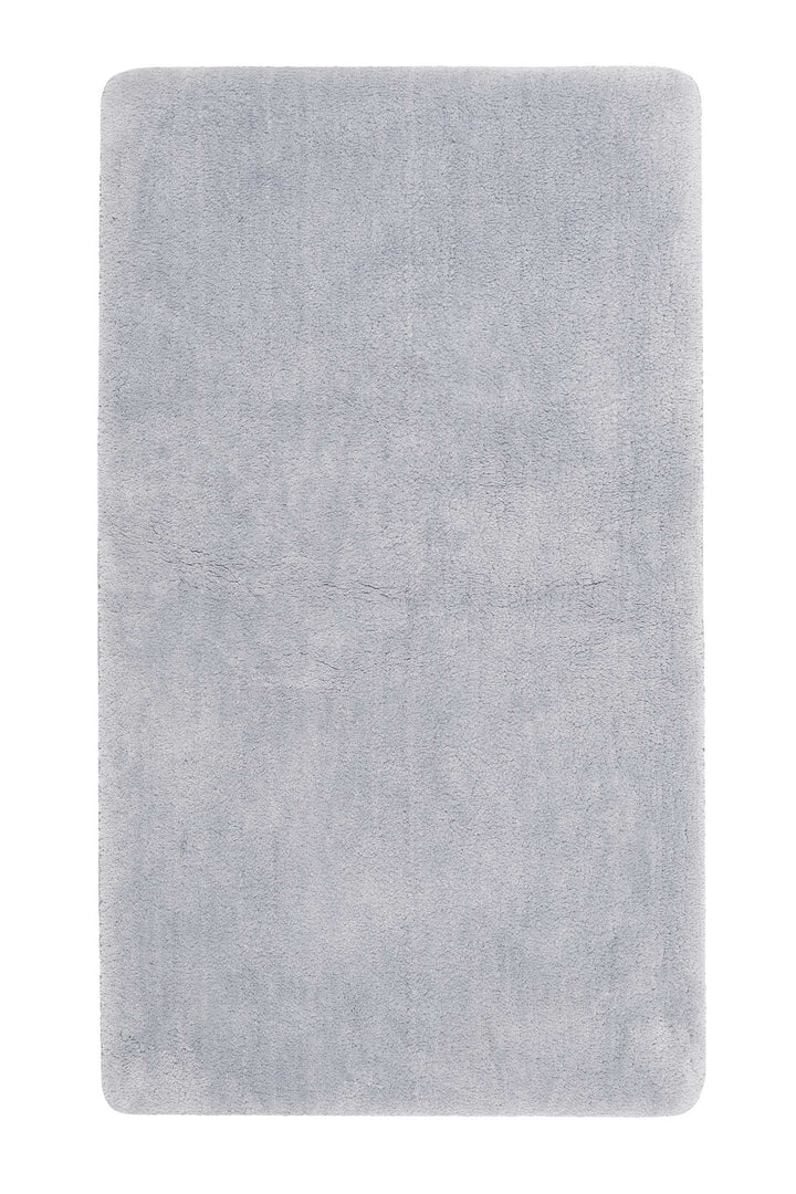 Joris Badteppich hellgrau Kurzflor rechteckig