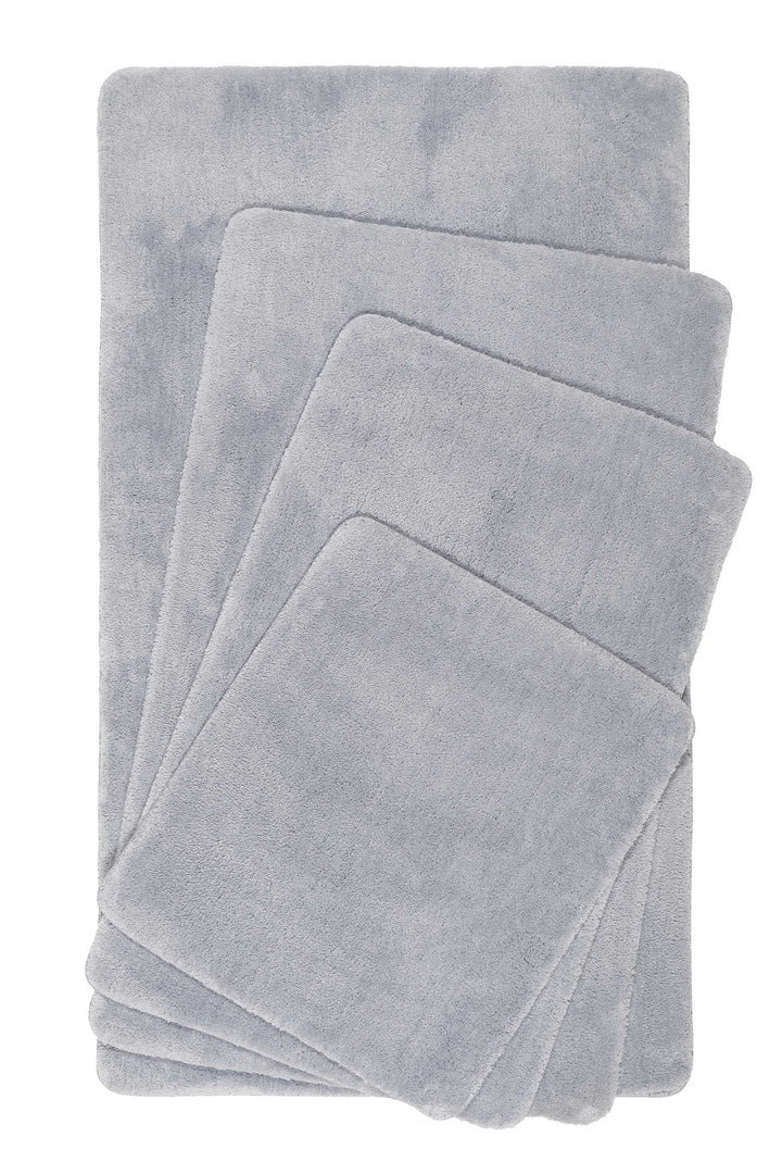 Joris Badteppich hellgrau Kurzflor rechteckig