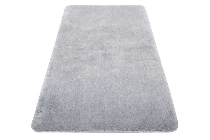 Joris Badteppich hellgrau Kurzflor rechteckig