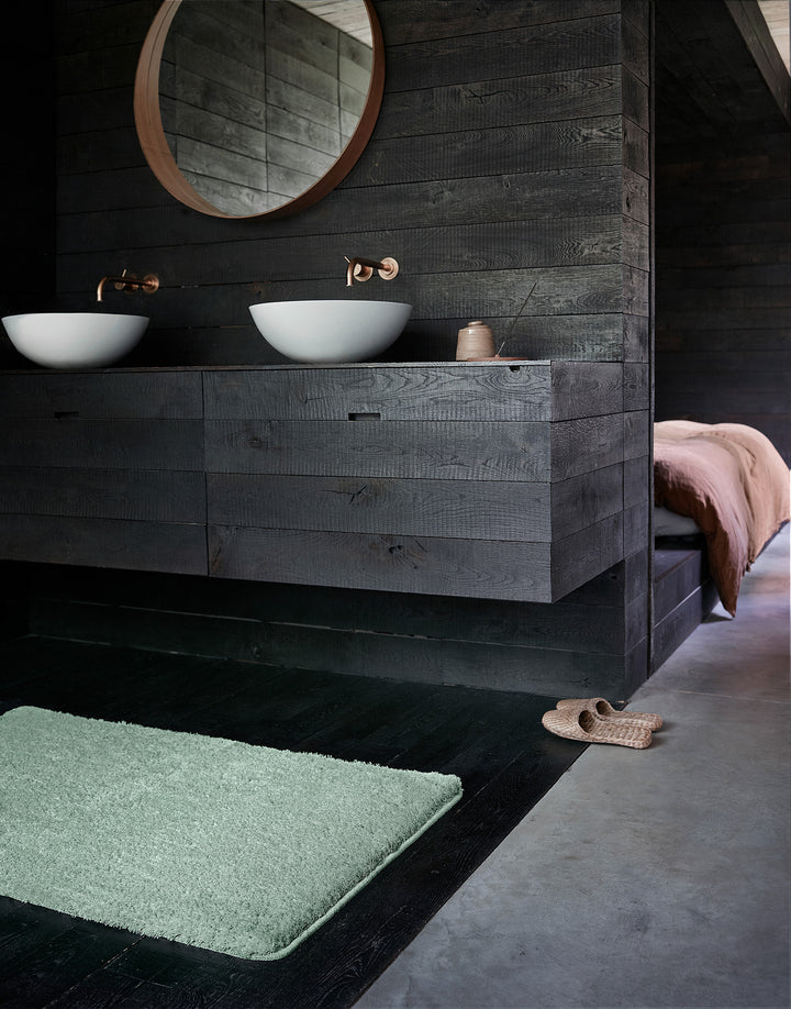 Joris Badteppich mintgrün Kurzflor rechteckig