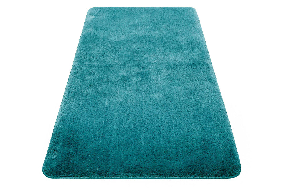 Joris Badteppich türkis Kurzflor rechteckig