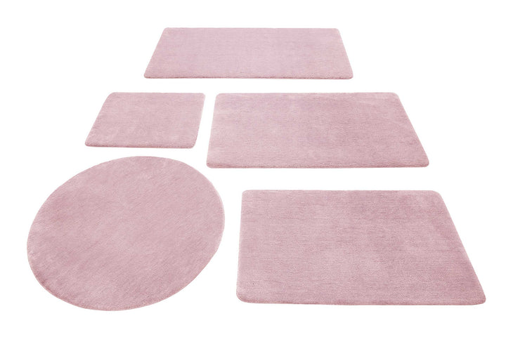Joris Badteppich rosa Kurzflor rechteckig