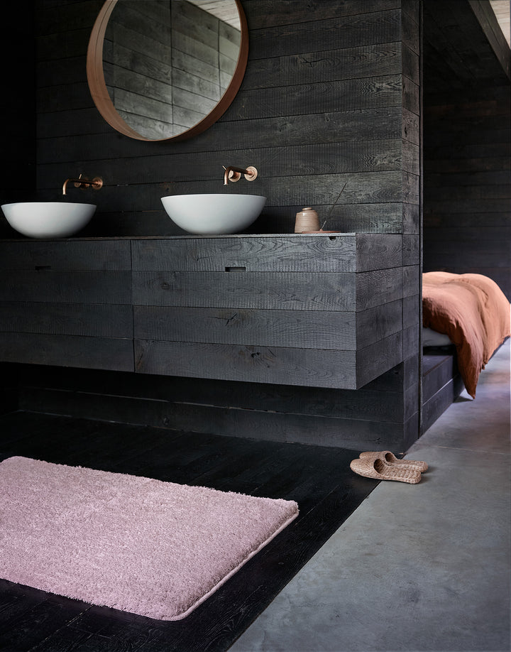 Joris Badteppich rosa Kurzflor rechteckig