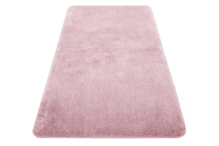Joris Badteppich rosa Kurzflor rechteckig