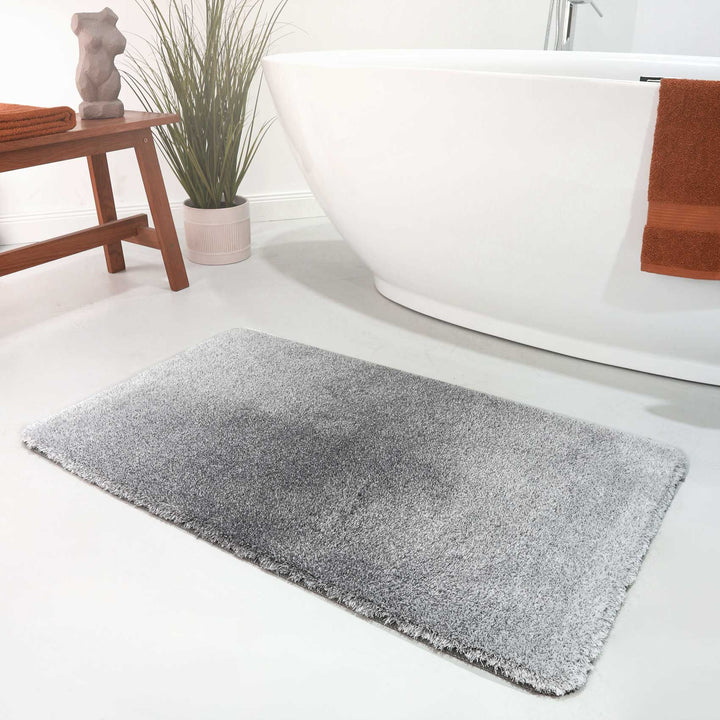 Luuk Badteppich kieselgrau Hochflor rechteckig