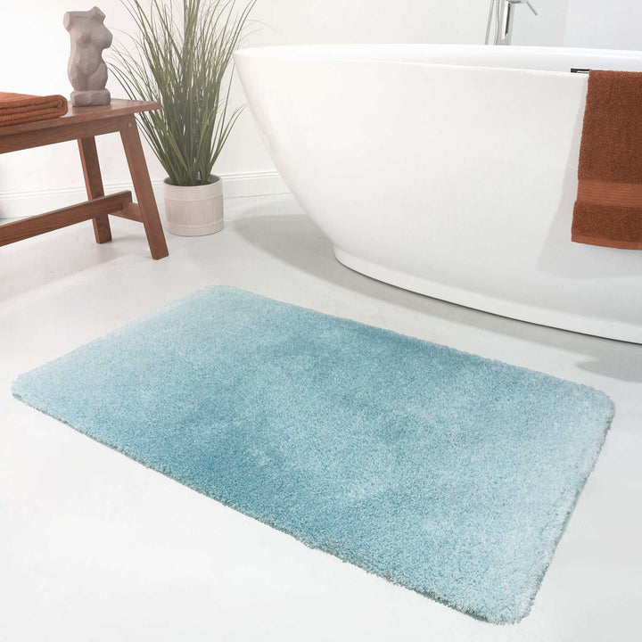Luuk Badteppich türkis Hochflor rechteckig