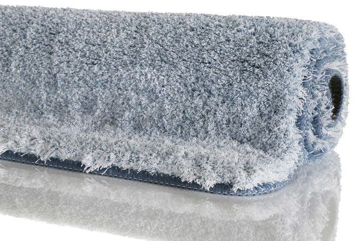 Luuk Badteppich graublau Hochflor rechteckig