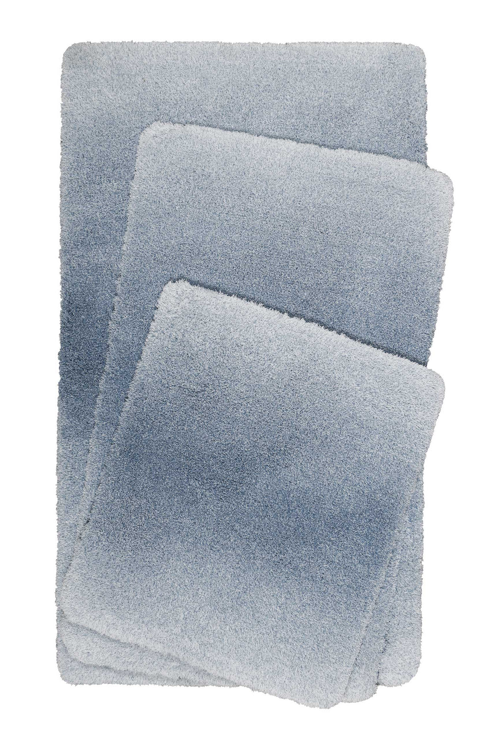 Luuk Badteppich graublau Hochflor rechteckig