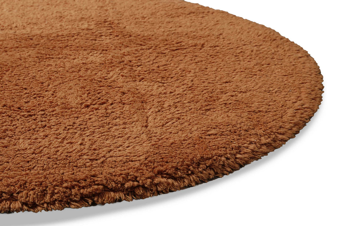 Ole Badteppich terracotta Kurzflor rund