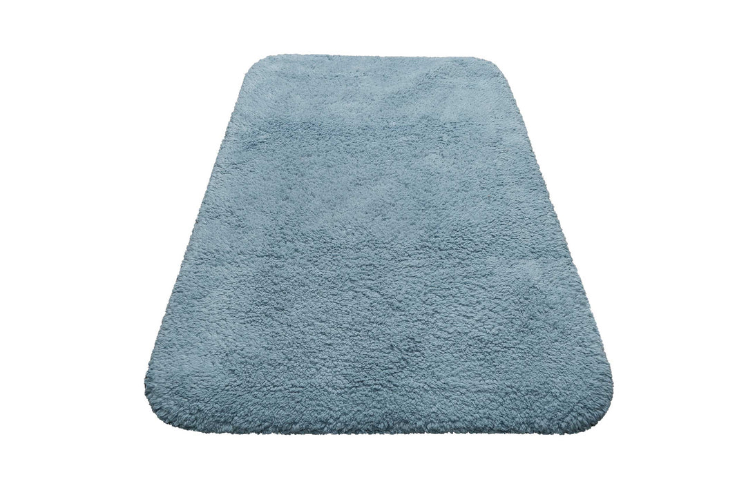 Ole Badteppich grau blau Kurzflor rechteckig