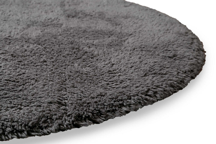 Ole Badteppich grau Kurzflor rund