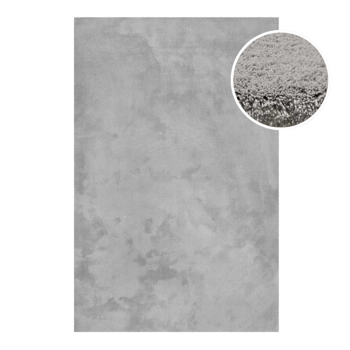 Teppich Hellgrau Hochflor "Vanessa" WECONhome Basics