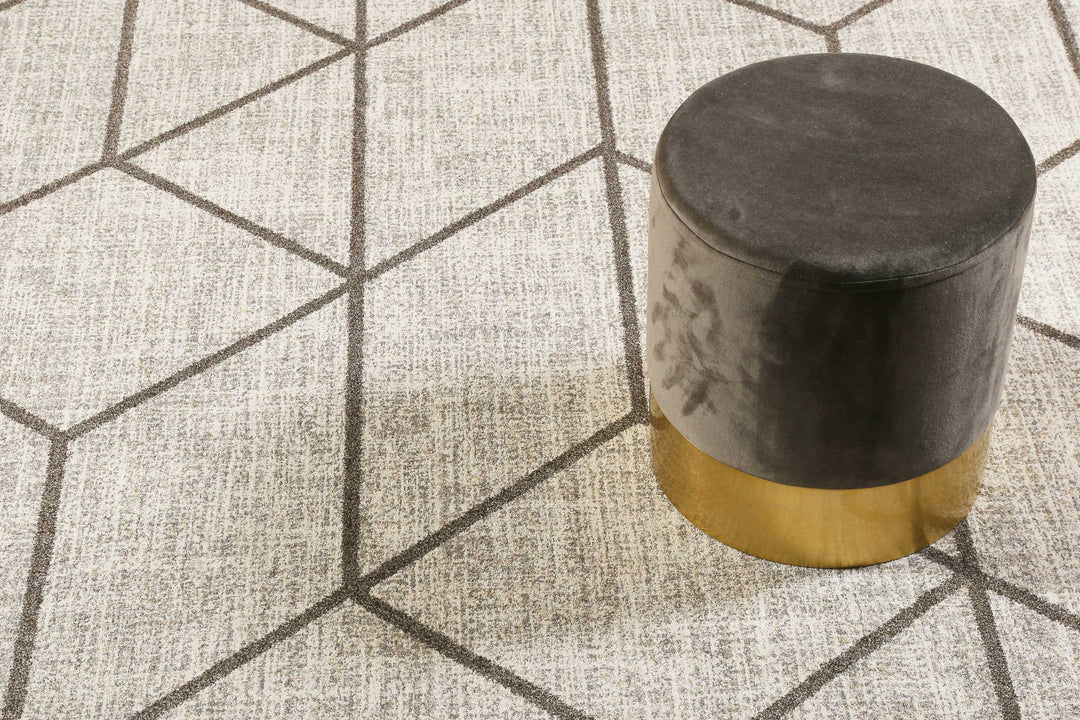Bossa Lounge Teppich beige Kurzflor rechteckig