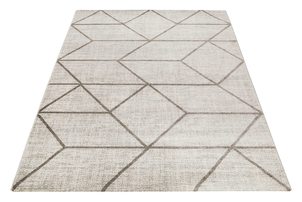 Bossa Lounge Teppich beige Kurzflor rechteckig