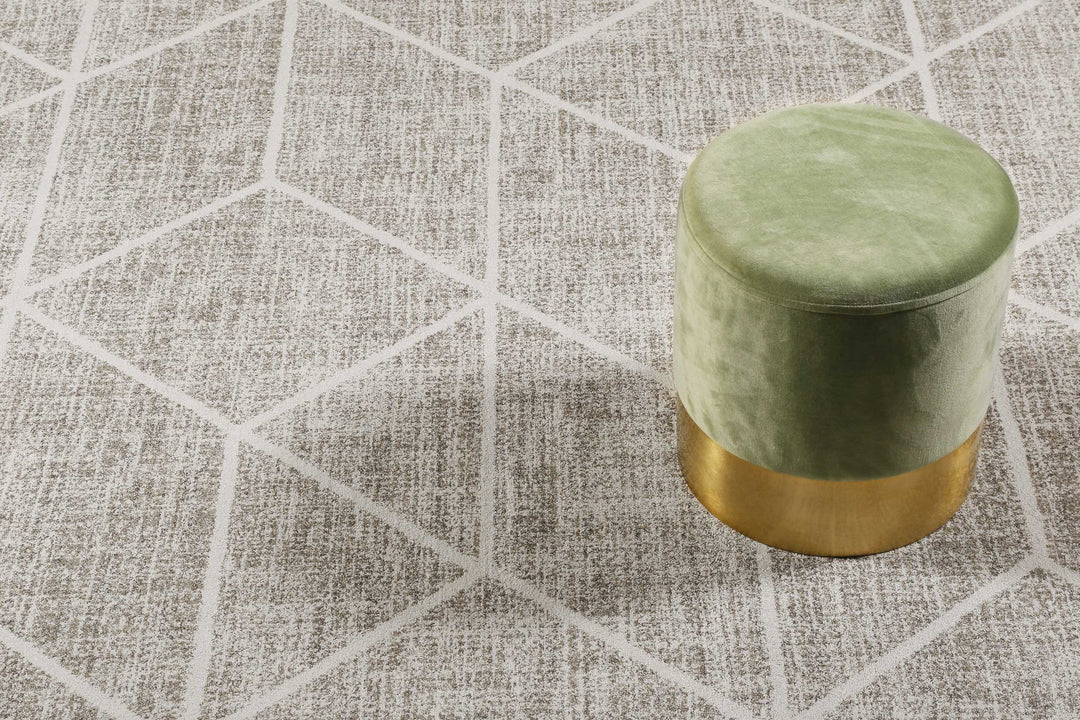 Bossa Lounge Teppich beige Kurzflor rechteckig