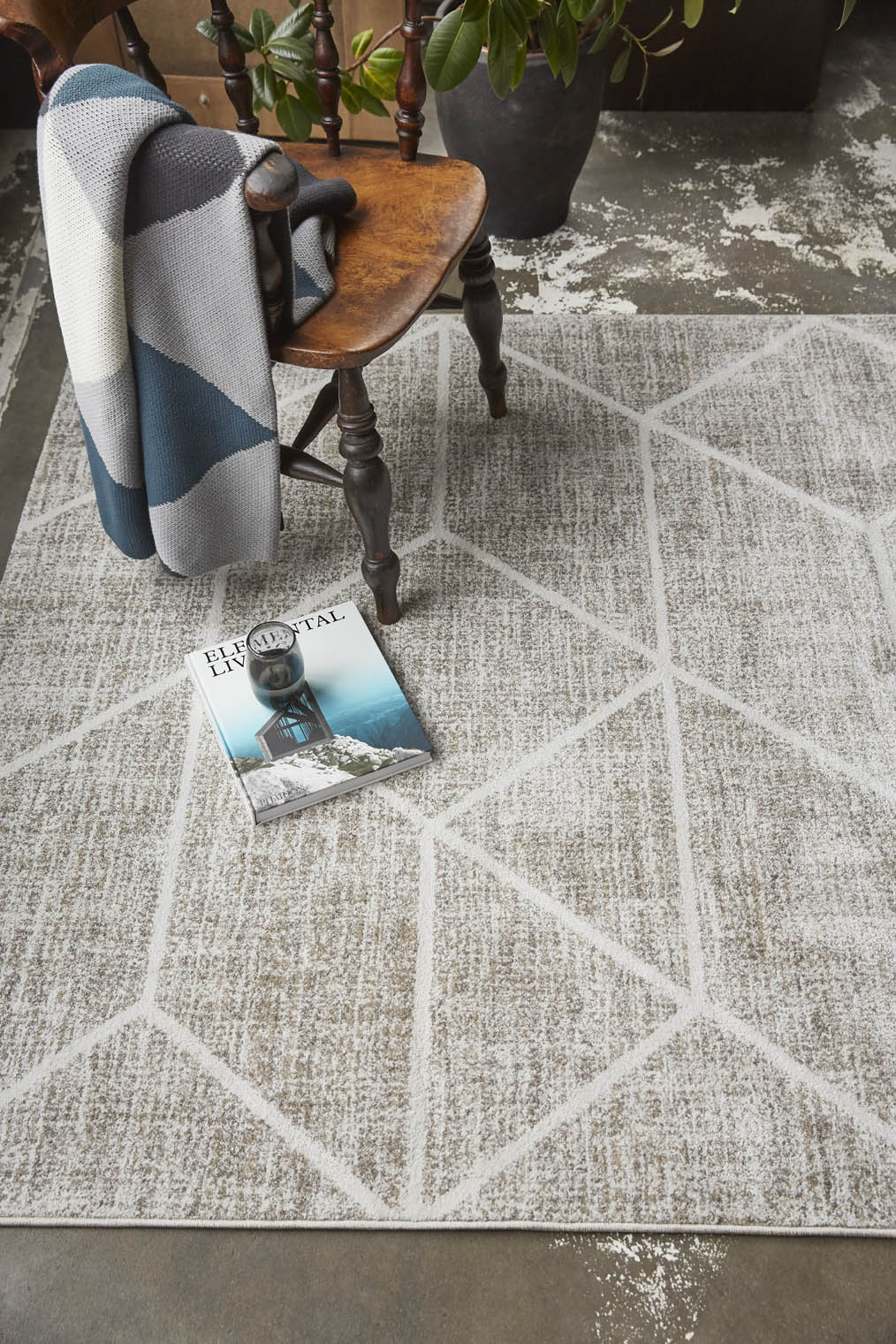 Bossa Lounge Teppich beige Kurzflor rechteckig