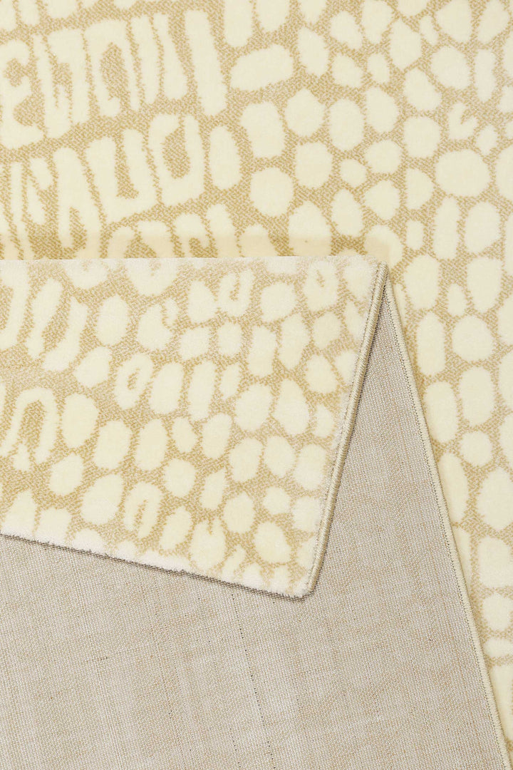 Croco Teppich beige Kurzflor rechteckig