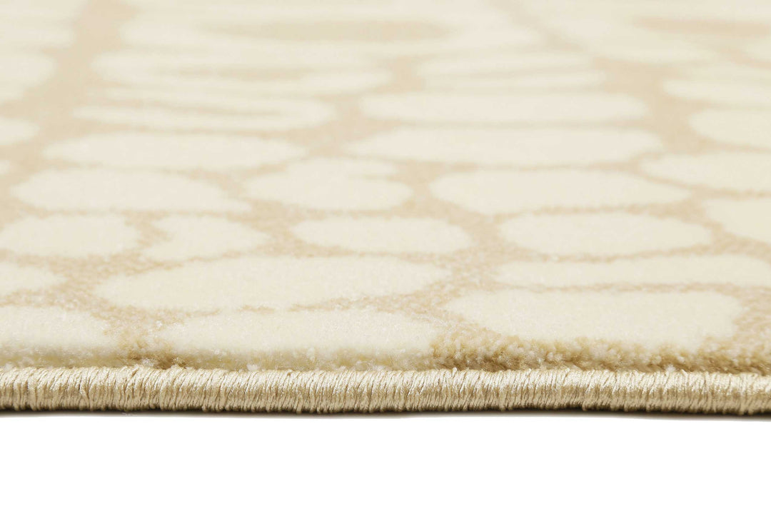 Croco Teppich beige Kurzflor rechteckig