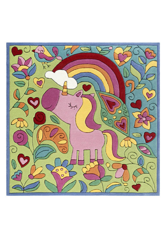 Lovely Unicorn Teppich multicolor Kurzflor rechteckig