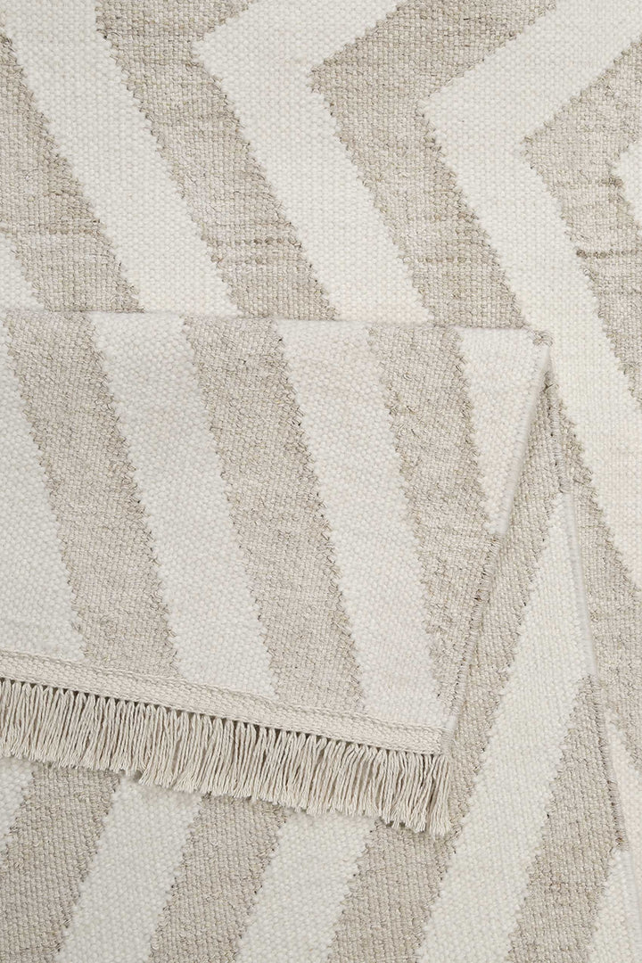 Edgy Corners Teppich natur Kurzflor rechteckig