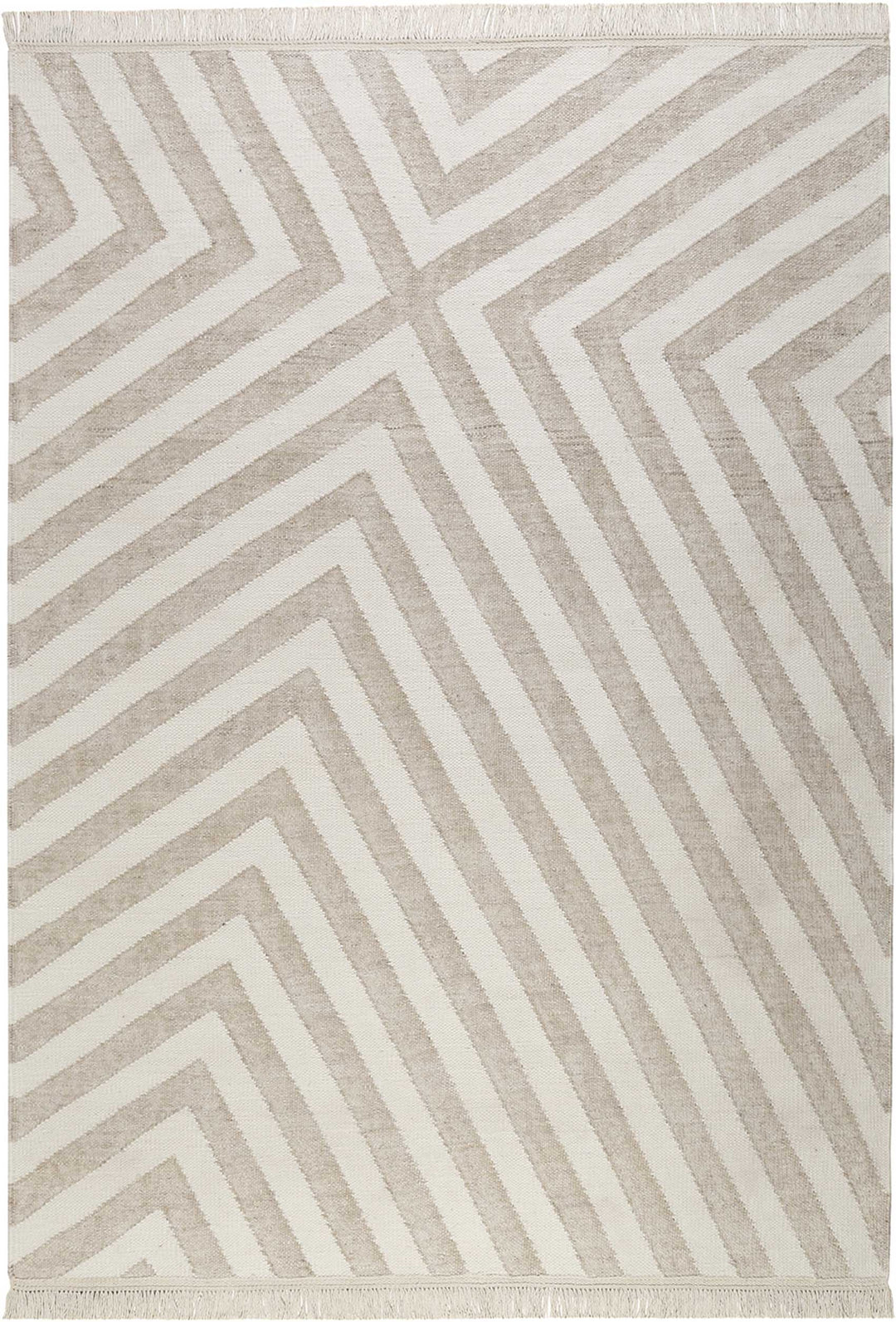 Edgy Corners Teppich natur Kurzflor rechteckig