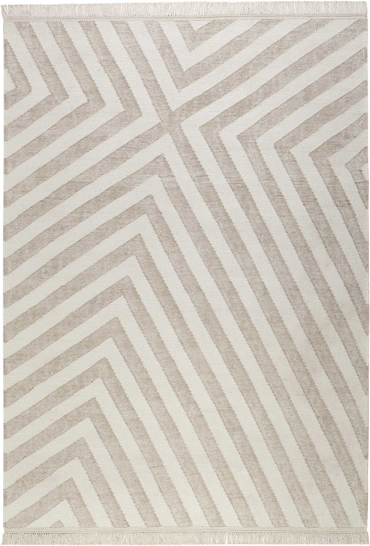 Edgy Corners Teppich natur Kurzflor rechteckig