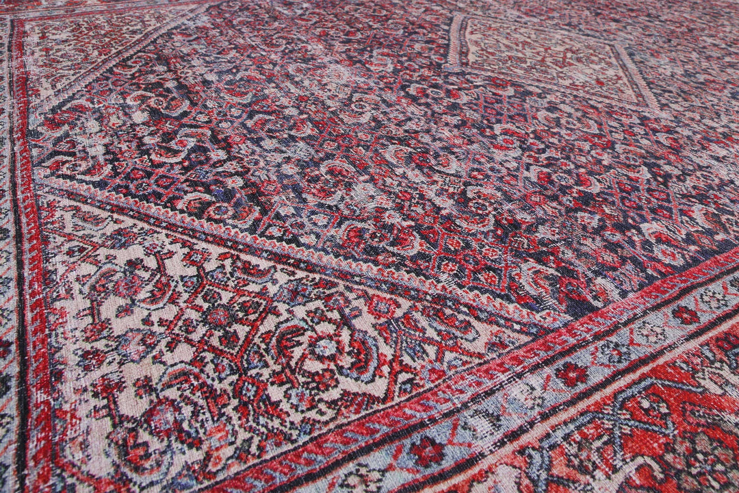 Flashback Teppich rot Kurzflor rechteckig