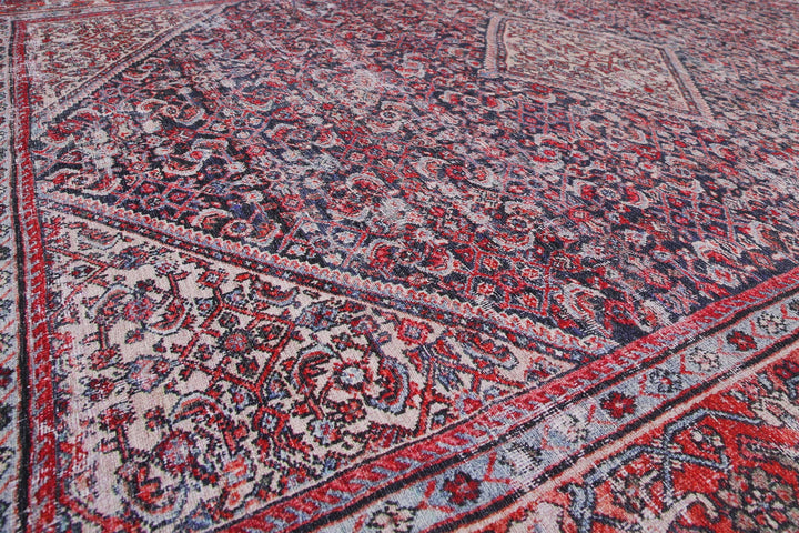 Flashback Teppich rot Kurzflor rechteckig