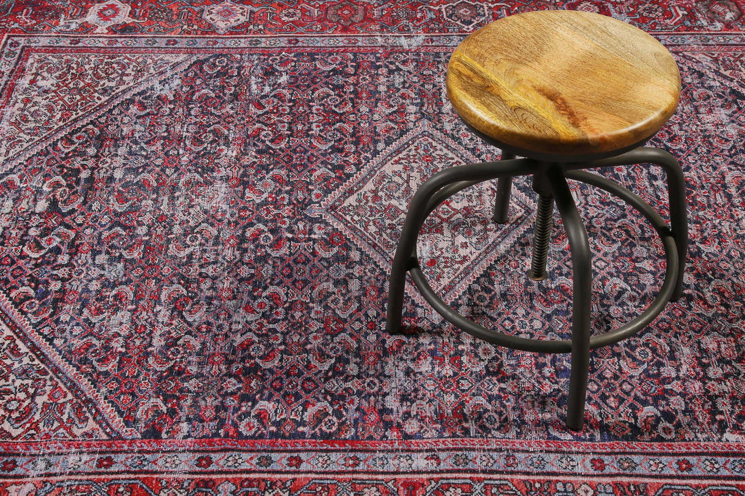 Flashback Teppich rot Kurzflor rechteckig