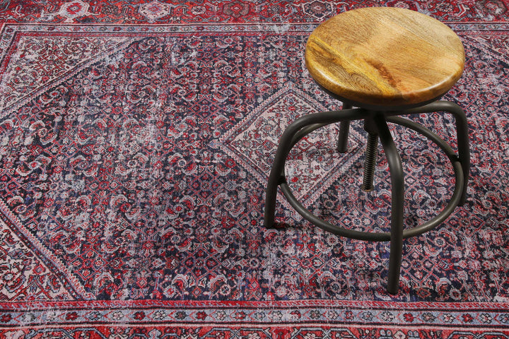 Flashback Teppich rot Kurzflor rechteckig