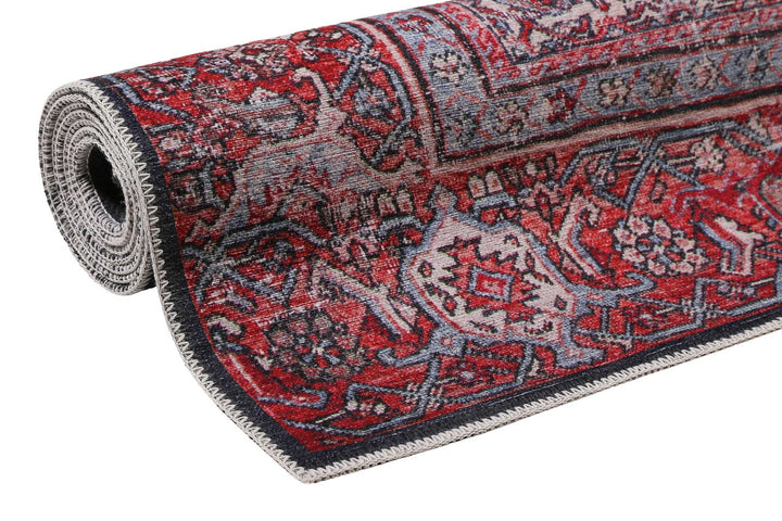 Flashback Teppich rot Kurzflor rechteckig