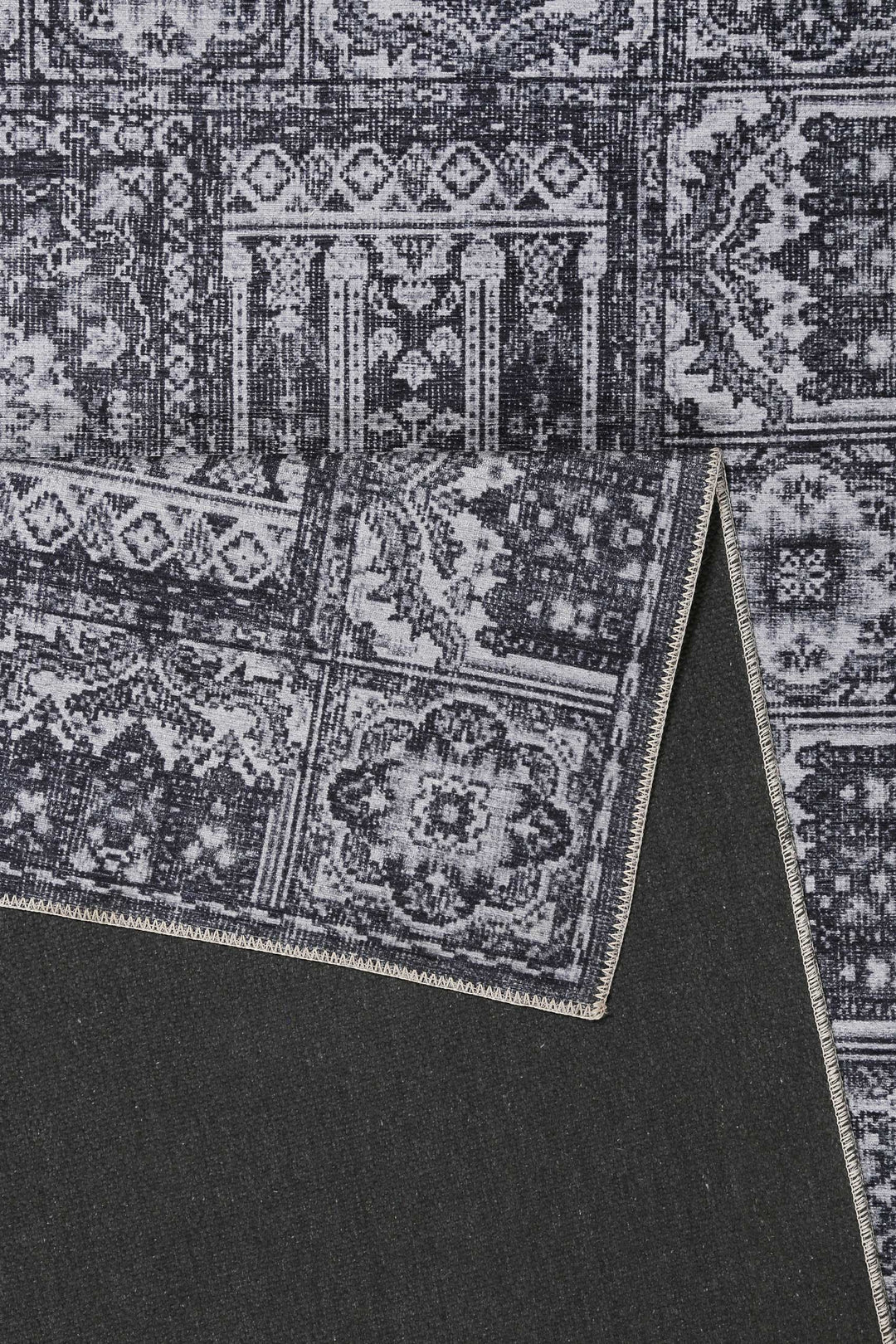 Fresh Bachtiar Teppich dunkelgrau Kurzflor rechteckig