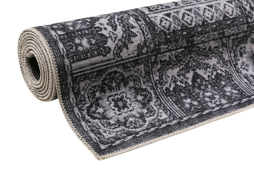 Fresh Bachtiar Teppich dunkelgrau Kurzflor rechteckig