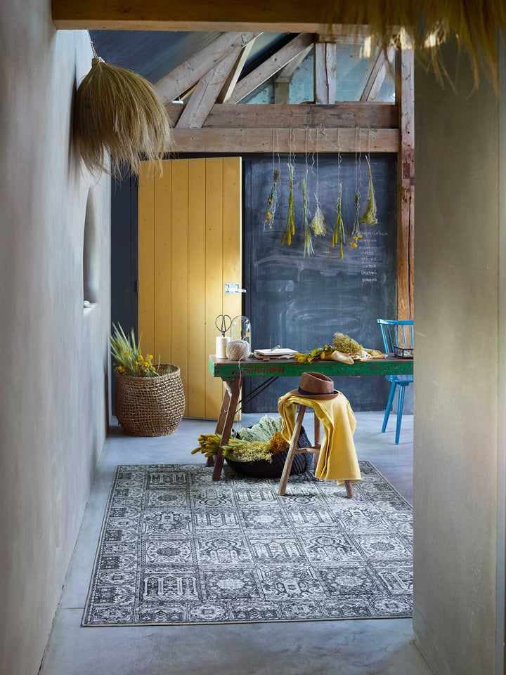 Fresh Bachtiar Teppich dunkelgrau Kurzflor rechteckig