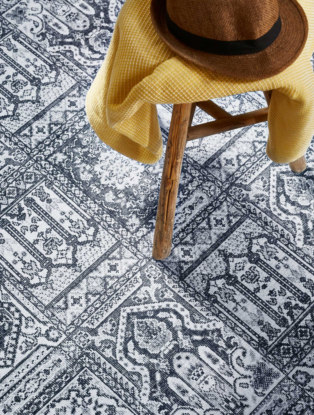 Fresh Bachtiar Teppich dunkelgrau Kurzflor rechteckig