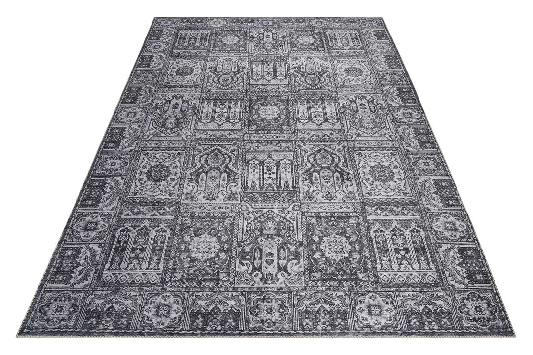 Fresh Bachtiar Teppich dunkelgrau Kurzflor rechteckig