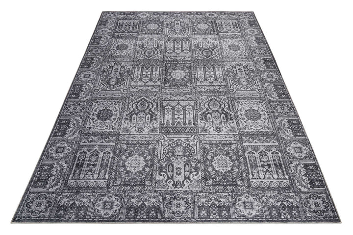 Fresh Bachtiar Teppich dunkelgrau Kurzflor rechteckig