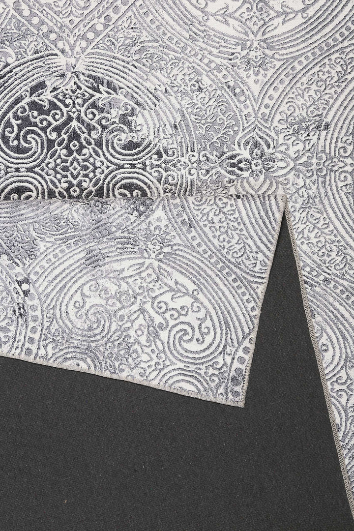 Grace Teppich grau Kurzflor rechteckig