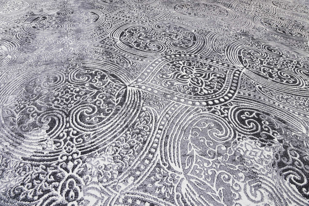 Grace Teppich grau Kurzflor rechteckig