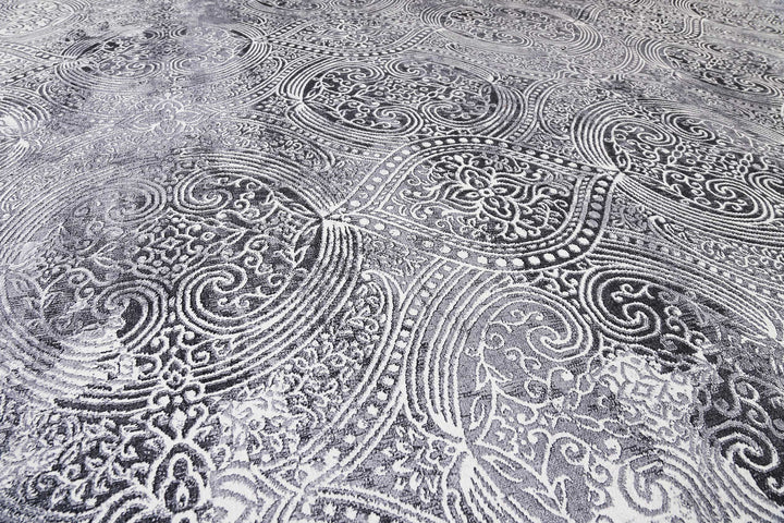 Grace Teppich grau Kurzflor rechteckig