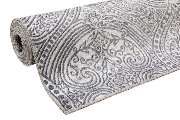 Grace Teppich grau Kurzflor rechteckig