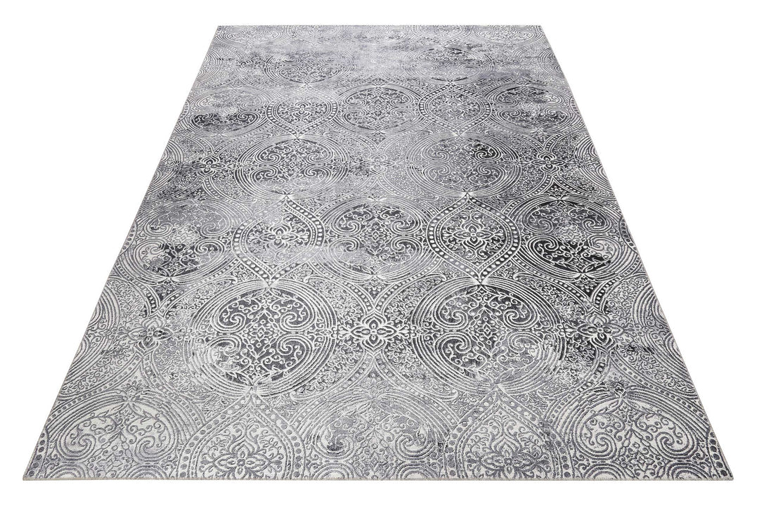 Grace Teppich grau Kurzflor rechteckig