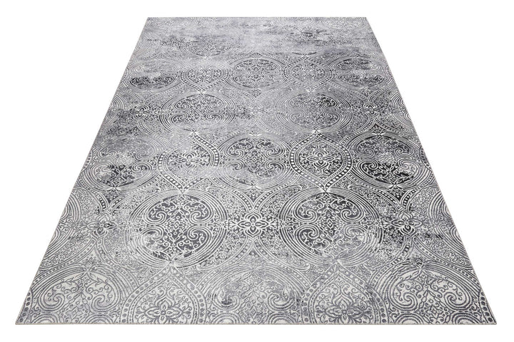 Grace Teppich grau Kurzflor rechteckig