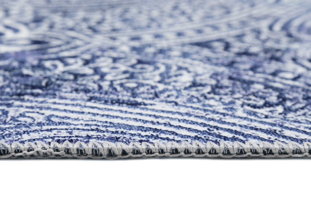 Grace Teppich blau Kurzflor rechteckig