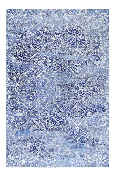 Vintage Teppich Blau Kurzflor » Grace « WECONhome